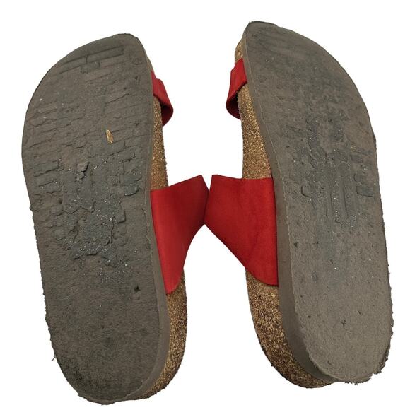 Mephisto HELEN Red Leather Toe Thong Sandals Sz 35 /US 5 - Picture 5 of 5